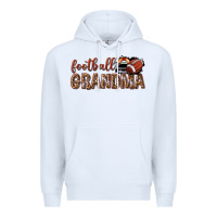 White football grandma with leopard Premium Hoodie - texasbilliewilder