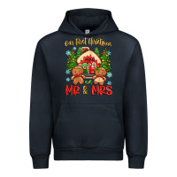 Navy our first christmas as mr and mrs Urban Hoodie - Zillion Design Studio