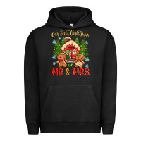 Pigment Black our first christmas as mr and mrs Urban Hoodie - Zillion Design Studio