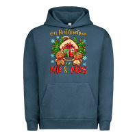 Pigment Midnight Navy our first christmas as mr and mrs Urban Hoodie - Zillion Design Studio