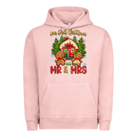 Pigment Salmon our first christmas as mr and mrs Urban Hoodie - Zillion Design Studio