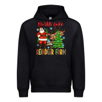 Black north pole reindeer farm Urban Hoodie - Zillion Design Studio