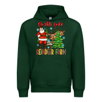 Forest Green north pole reindeer farm Urban Hoodie - Zillion Design Studio