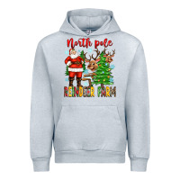Heather Grey north pole reindeer farm Urban Hoodie - Zillion Design Studio