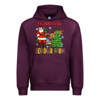 Mauve Wine north pole reindeer farm Urban Hoodie - Zillion Design Studio