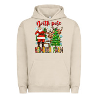 Pigment French Oak north pole reindeer farm Urban Hoodie - Zillion Design Studio