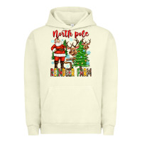 Pigment Pistachio north pole reindeer farm Urban Hoodie - Zillion Design Studio