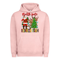 Pigment Salmon north pole reindeer farm Urban Hoodie - Zillion Design Studio