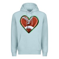 Blue Mist football heart Premium Hoodie - texasbilliewilder