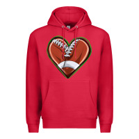 Cardinal football heart Premium Hoodie - texasbilliewilder