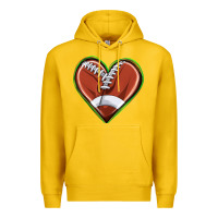 Lemon football heart Premium Hoodie - texasbilliewilder