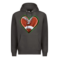 Smoke football heart Premium Hoodie - texasbilliewilder