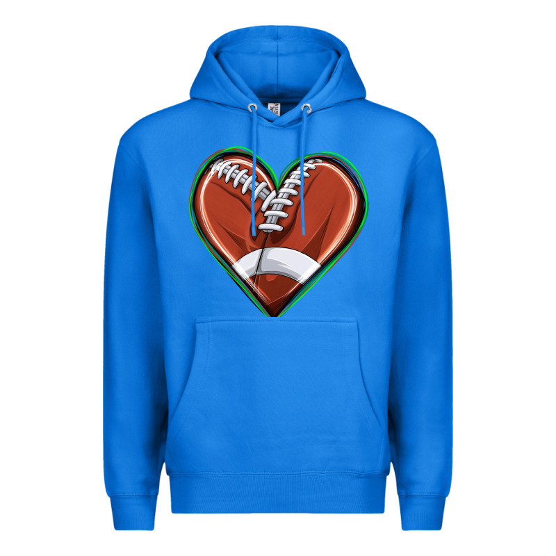 Football Heart Premium Hoodie by texasbilliewilder | Teevron
