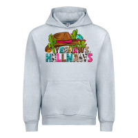 Heather Grey yeehaws and hellnaws Urban Hoodie - texasbilliewilder