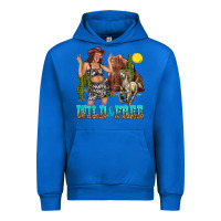 Cobalt wild and free Urban Hoodie - texasbilliewilder