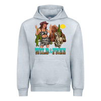 Heather Grey wild and free Urban Hoodie - texasbilliewilder