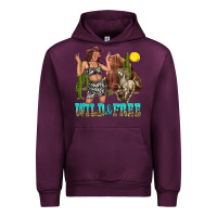 Mauve Wine wild and free Urban Hoodie - texasbilliewilder