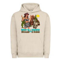 Pigment French Oak wild and free Urban Hoodie - texasbilliewilder