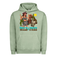 Pigment Oil Green wild and free Urban Hoodie - texasbilliewilder