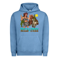 Pigment Pebble Blue wild and free Urban Hoodie - texasbilliewilder