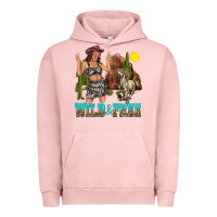 Pigment Salmon wild and free Urban Hoodie - texasbilliewilder