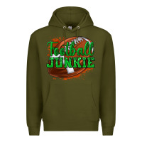 Army Green football junkie Premium Hoodie - texasbilliewilder