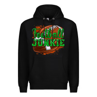 Black football junkie Premium Hoodie - texasbilliewilder