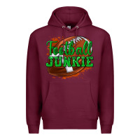 Burgundy football junkie Premium Hoodie - texasbilliewilder
