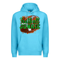 Ocean Blue football junkie Premium Hoodie - texasbilliewilder