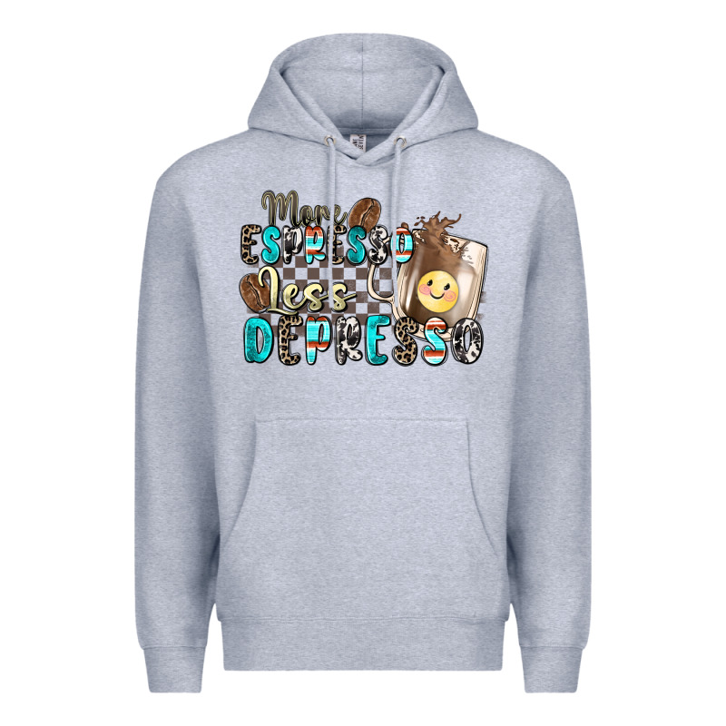 More Espresso Less Depresso Premium Hoodie by Zillion Design Studio | Teevron