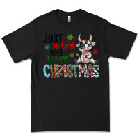 Black just a girl who loves christmas Premium Tee - CowhideDigitalArt