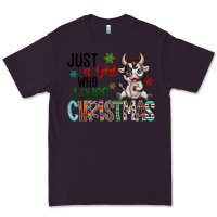 Plum just a girl who loves christmas Premium Tee - CowhideDigitalArt
