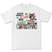 White just a girl who loves christmas Premium Tee - CowhideDigitalArt