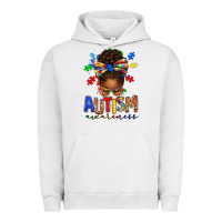 Pigment Lunar Rock autism awareness afro messy bun Urban Hoodie - texasbilliewilder