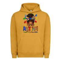 Pigment Peanut Butter autism awareness afro messy bun Urban Hoodie - texasbilliewilder