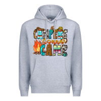 Heather Grey campers gonna camp Premium Hoodie - Zillion Design Studio