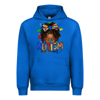 Cobalt autism mom afro locs messy bun Urban Hoodie - texasbilliewilder