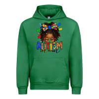Emerald autism mom afro locs messy bun Urban Hoodie - texasbilliewilder