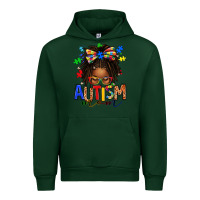 Forest Green autism mom afro locs messy bun Urban Hoodie - texasbilliewilder
