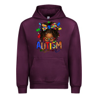 Mauve Wine autism mom afro locs messy bun Urban Hoodie - texasbilliewilder