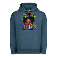 Pigment Midnight Navy autism mom afro locs messy bun Urban Hoodie - texasbilliewilder