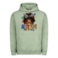 Pigment Oil Green autism mom afro locs messy bun Urban Hoodie - texasbilliewilder