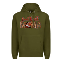 Army Green football mama Premium Hoodie - texasbilliewilder