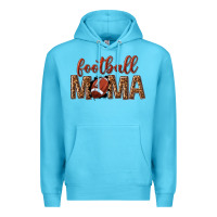 Ocean Blue football mama Premium Hoodie - texasbilliewilder
