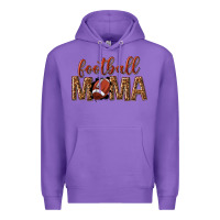 Purple football mama Premium Hoodie - texasbilliewilder