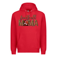 Red football mama Premium Hoodie - texasbilliewilder