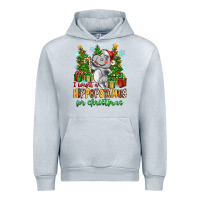 Heather Grey i want a hippopotamus for christmas Urban Hoodie - Zillion Design Studio