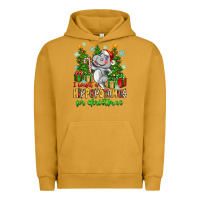 Pigment Peanut Butter i want a hippopotamus for christmas Urban Hoodie - Zillion Design Studio