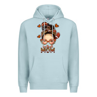 Blue Mist football messy bun mom Premium Hoodie - texasbilliewilder