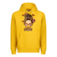 Lemon football messy bun mom Premium Hoodie - texasbilliewilder
